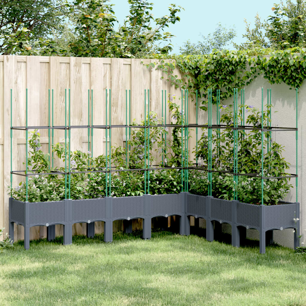 Jardinieră De Grădină Cu Spalier, , , Pp