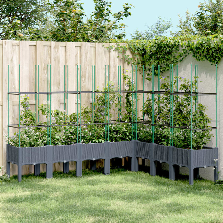 Jardinieră De Grădină Cu Spalier, , , Pp