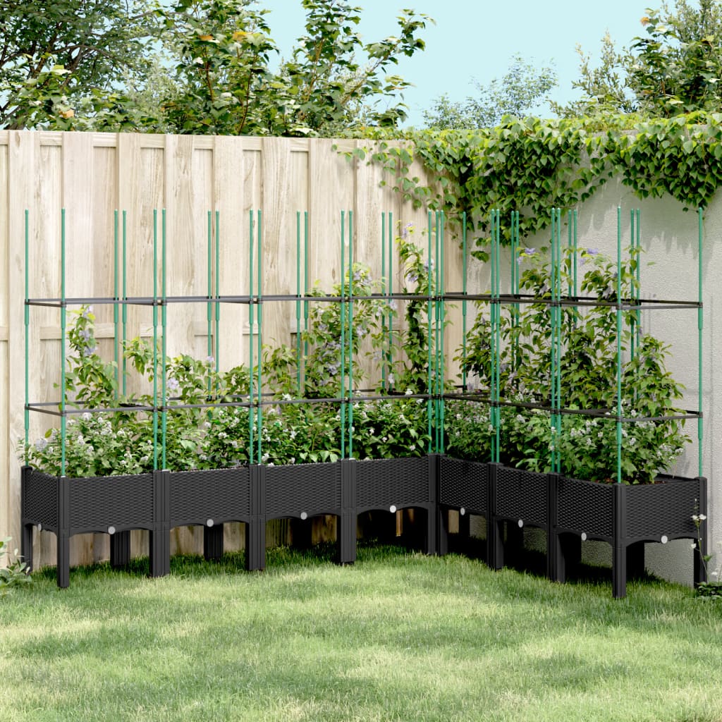 Jardinieră De Grădină Cu Spalier, , , Pp