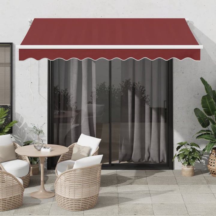 Copertina Retractabilă Manual, Vișiniu, 300X250 Cm