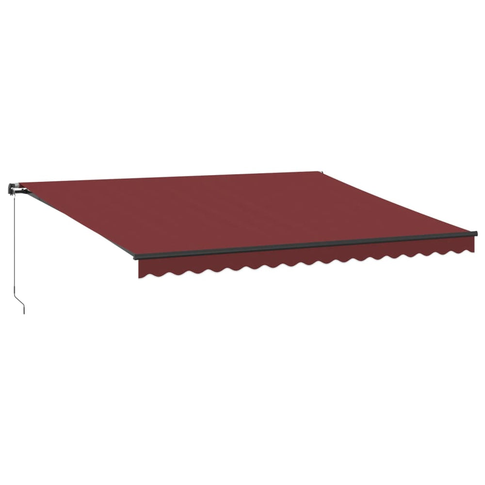 Copertina Retractabilă Manual Cu Led-Uri, Vișiniu, 450X300 Cm