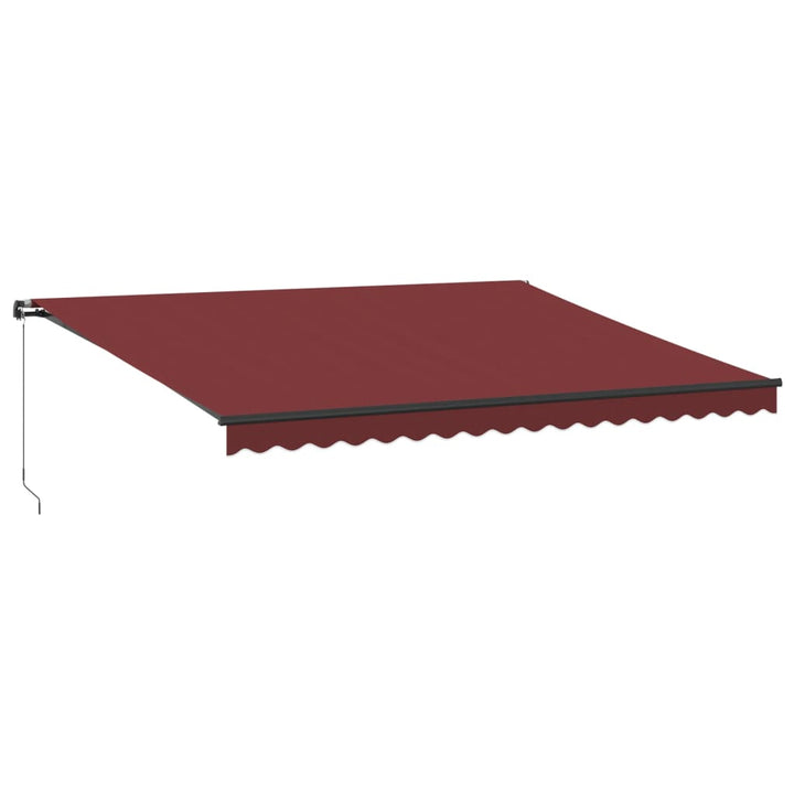 Copertina Retractabilă Manual Cu Led-Uri, Vișiniu, 450X300 Cm