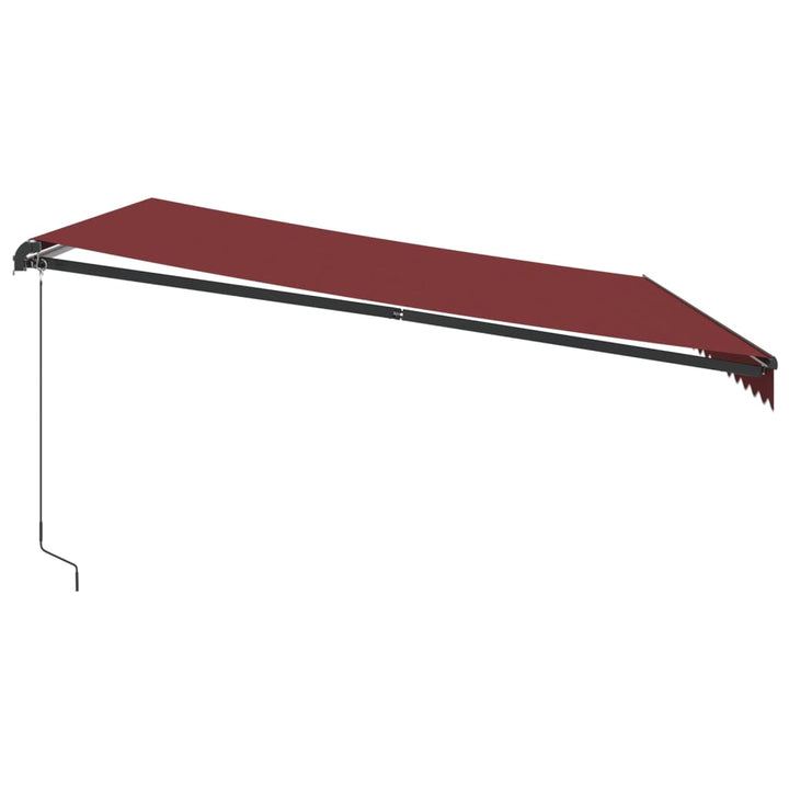 Copertina Retractabilă Manual Cu Led-Uri, Vișiniu, 450X300 Cm