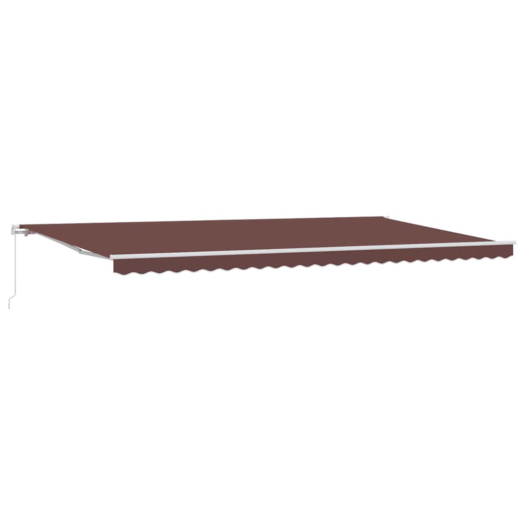 Copertină Retractabilă Manual, Maro, 600X300 Cm