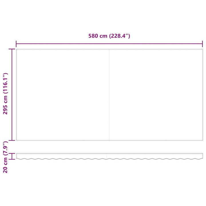 Copertină Retractabilă Manual, Maro, 600X300 Cm