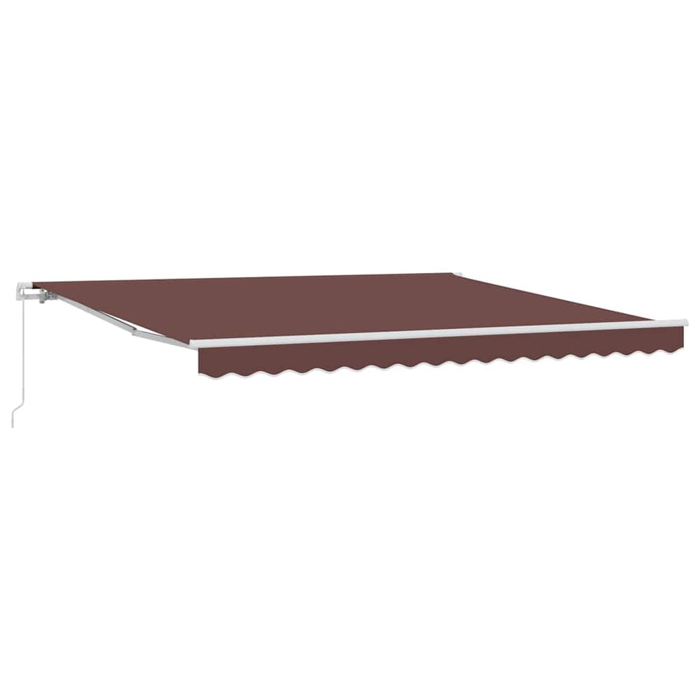 Copertină Retractabilă Manual, Maro, 400X300 Cm
