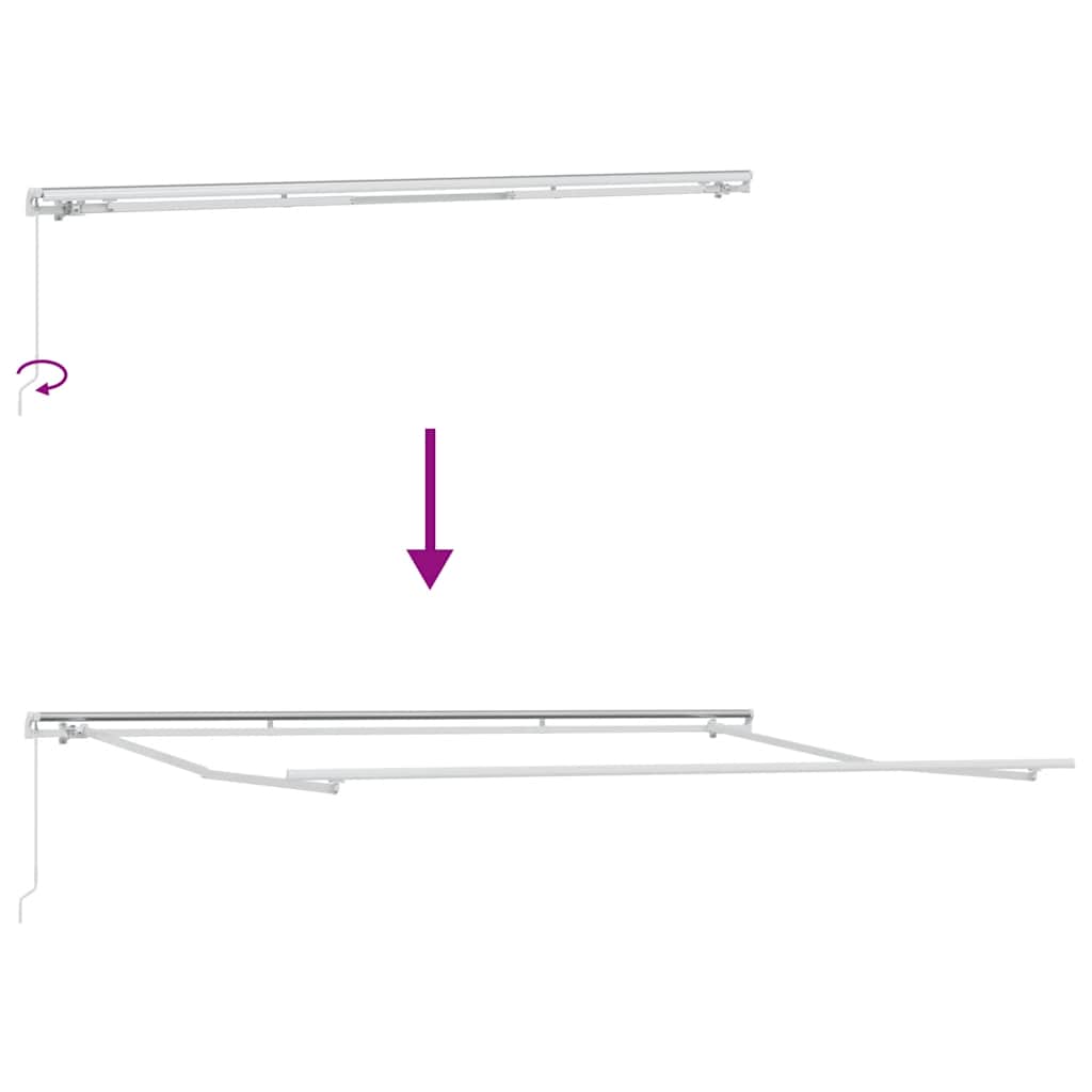Copertină Retractabilă Manual, Maro, 400X300 Cm