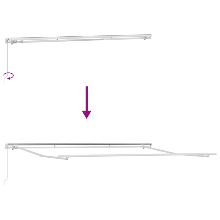 Copertină Retractabilă Manual, Maro, 400X300 Cm