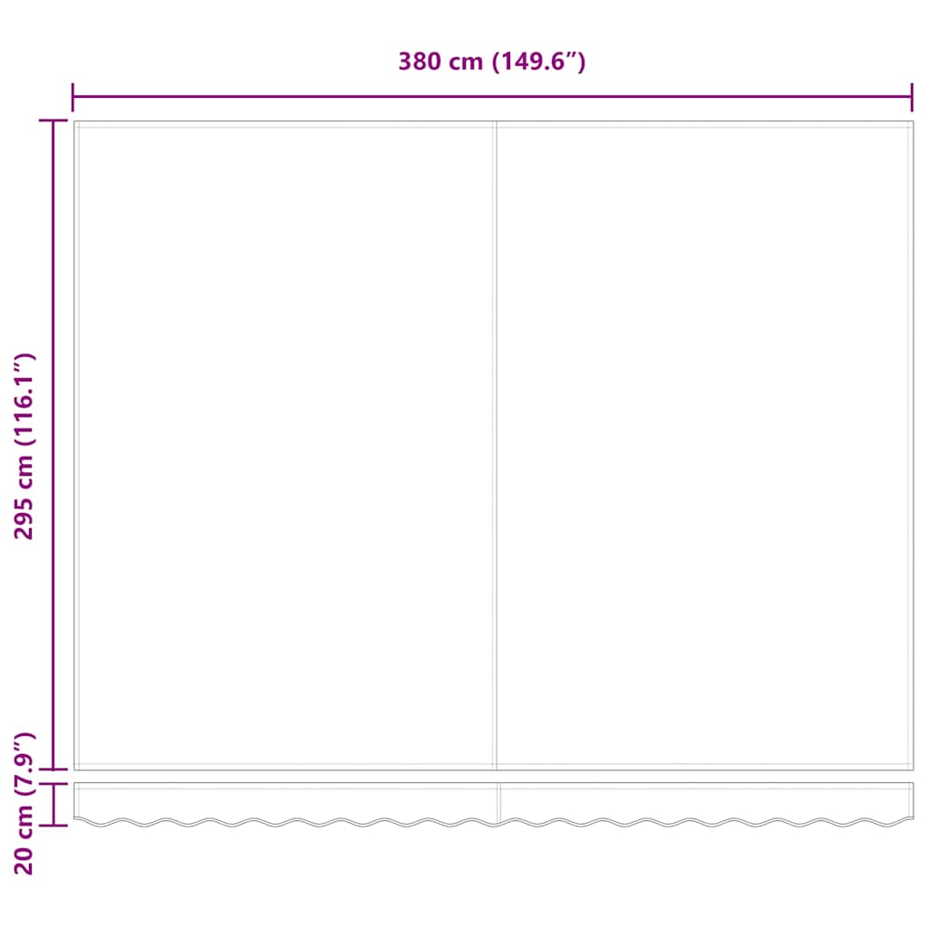 Copertină Retractabilă Manual, Maro, 400X300 Cm