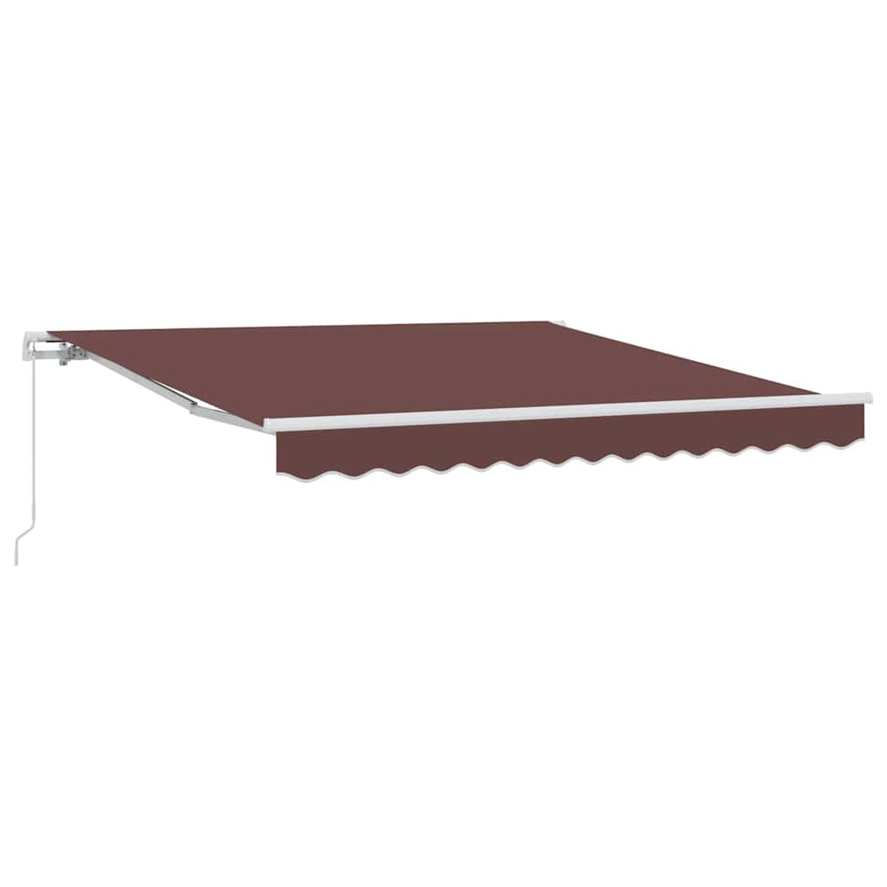 Copertină Retractabilă Manual, Maro, 300X250 Cm