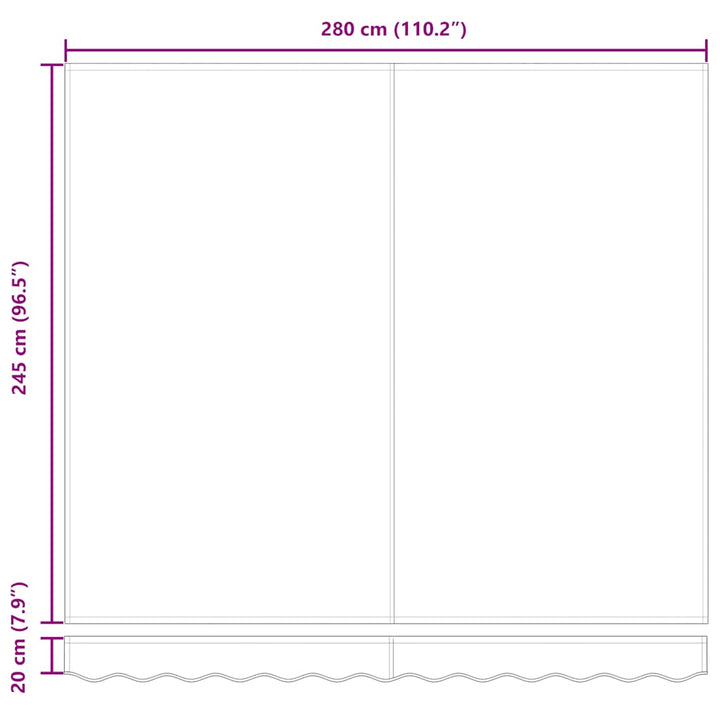 Copertină Retractabilă Manual, Maro, 300X250 Cm