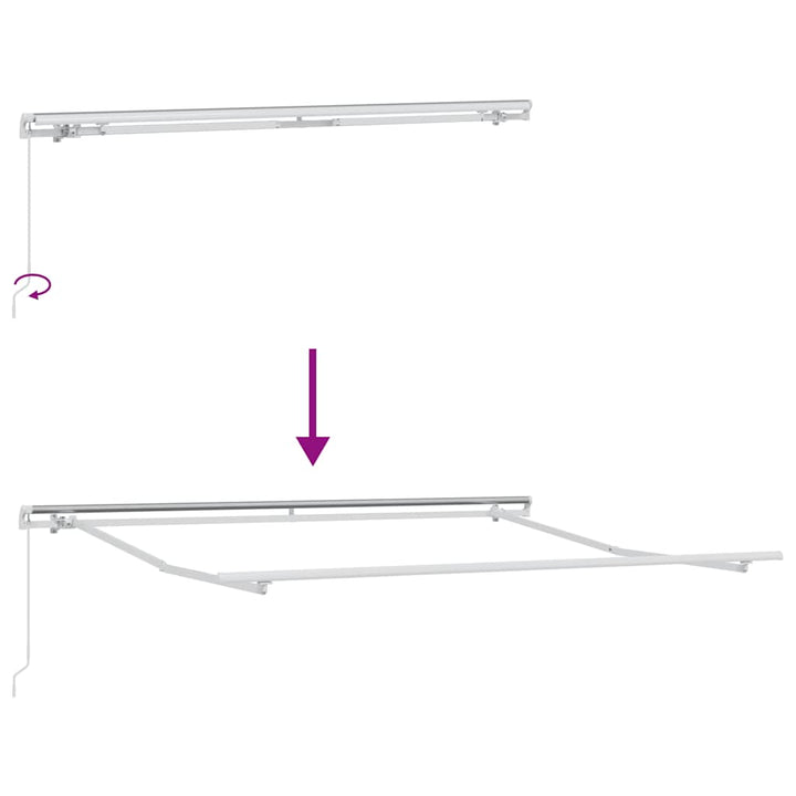 Copertină Retractabilă Manual, Maro, 300X250 Cm