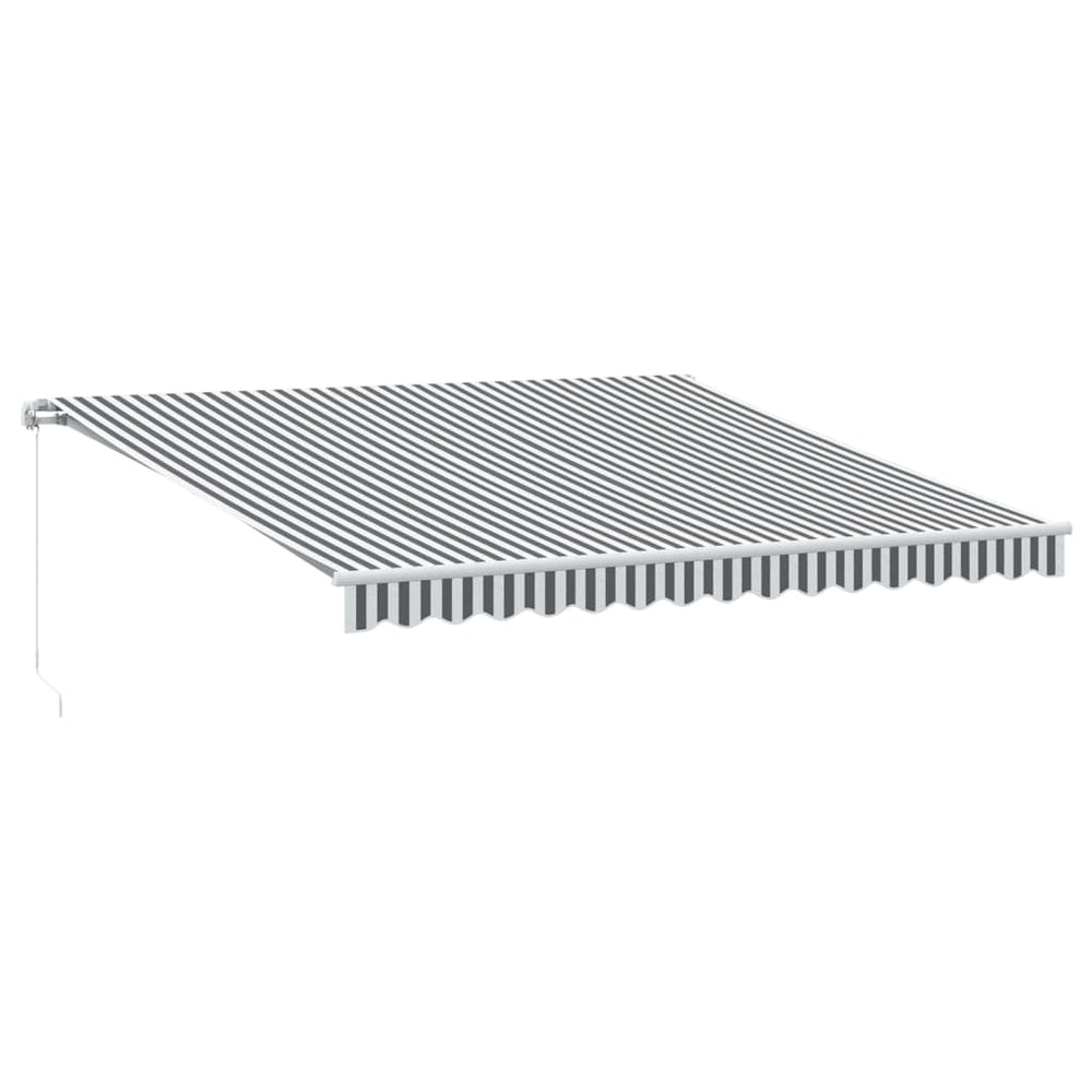Copertină Retractabilă Manual, Antracit/Alb, 400X300 Cm