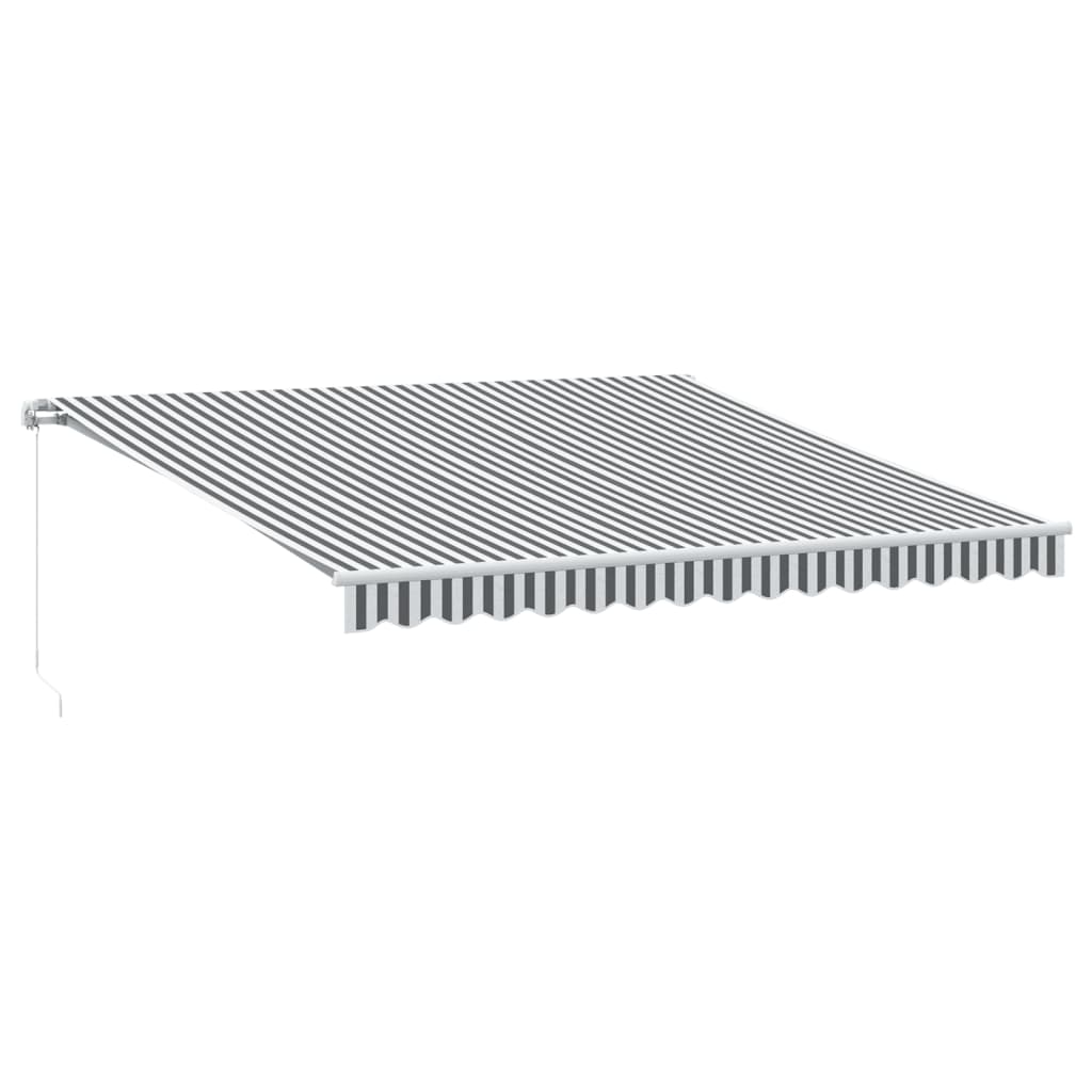 Copertină Retractabilă Manual, Antracit/Alb, 400X300 Cm