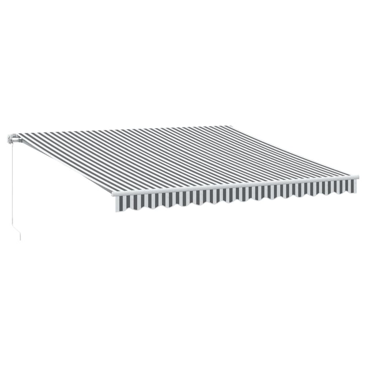 Copertină Retractabilă Manual, Antracit/Alb, 400X300 Cm