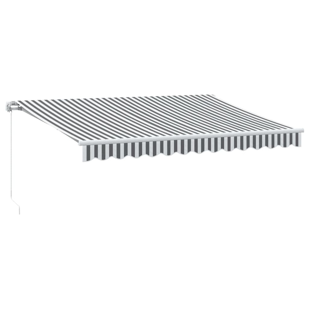 Copertină Retractabilă Manual, Antracit/Alb, 350X250 Cm
