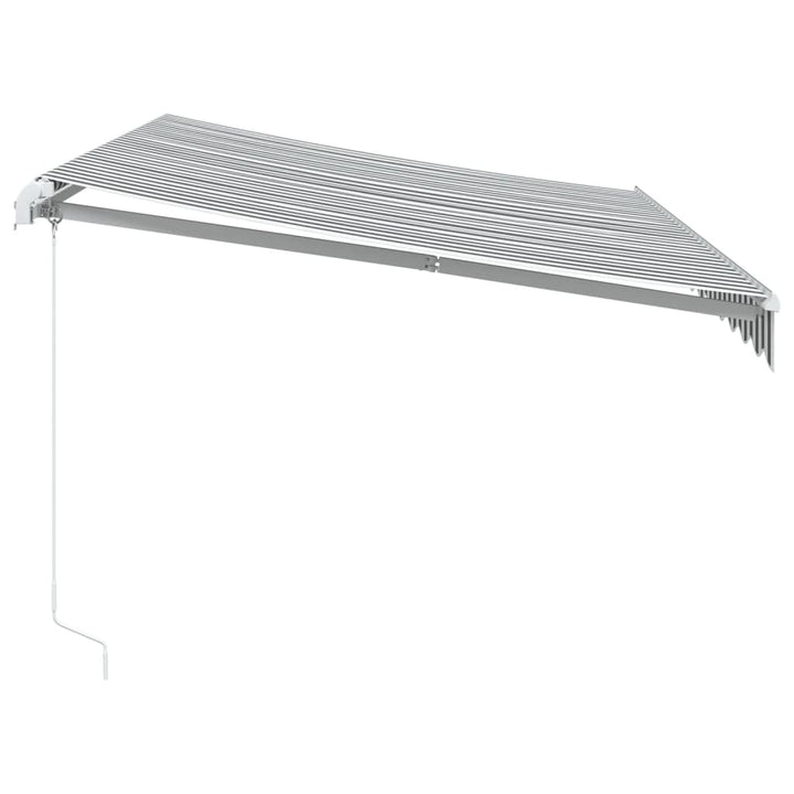 Copertină Retractabilă Manual, Antracit/Alb, 350X250 Cm