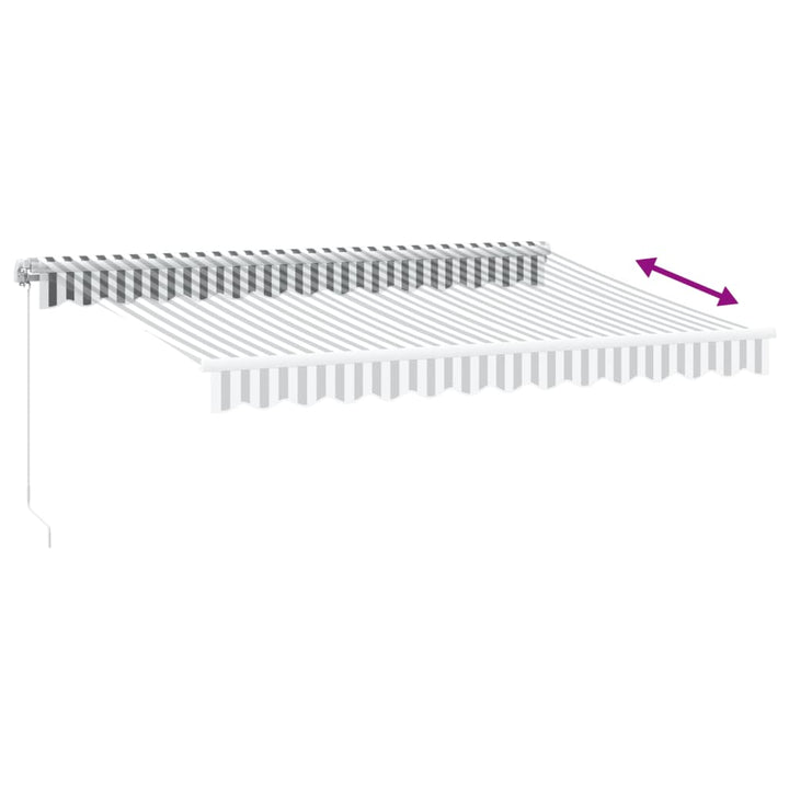 Copertină Retractabilă Manual, Antracit/Alb, 350X250 Cm