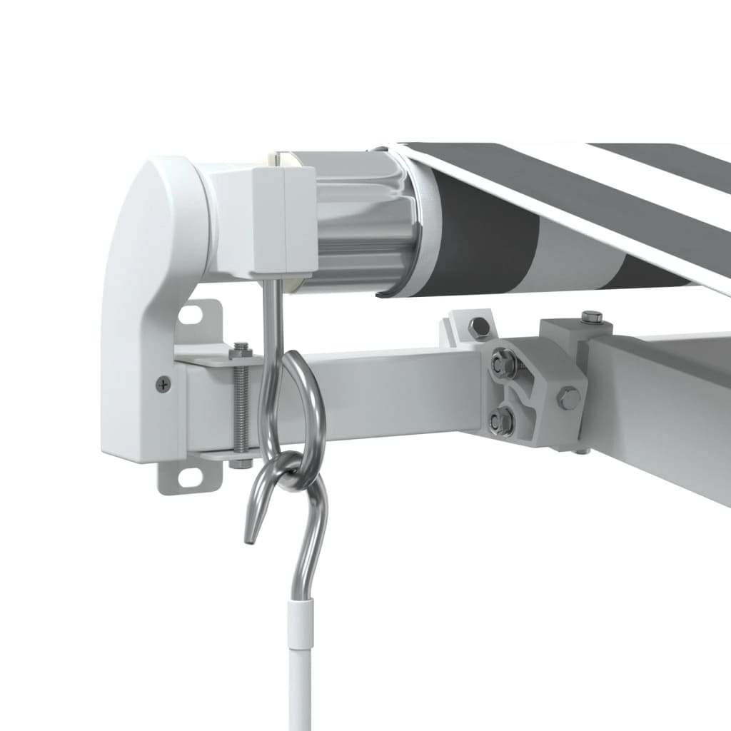 Copertină Retractabilă Manual, Antracit/Alb, 350X250 Cm