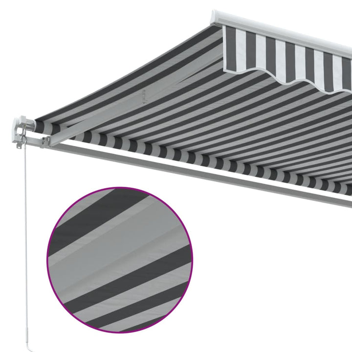 Copertină Retractabilă Manual, Antracit/Alb, 350X250 Cm