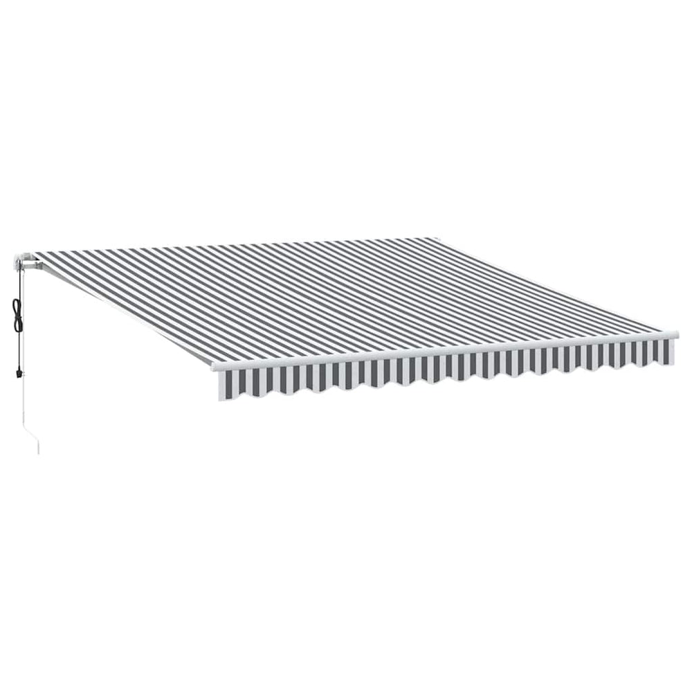 Copertină Retractabilă Automat, Antracit/Alb, 400X300 Cm