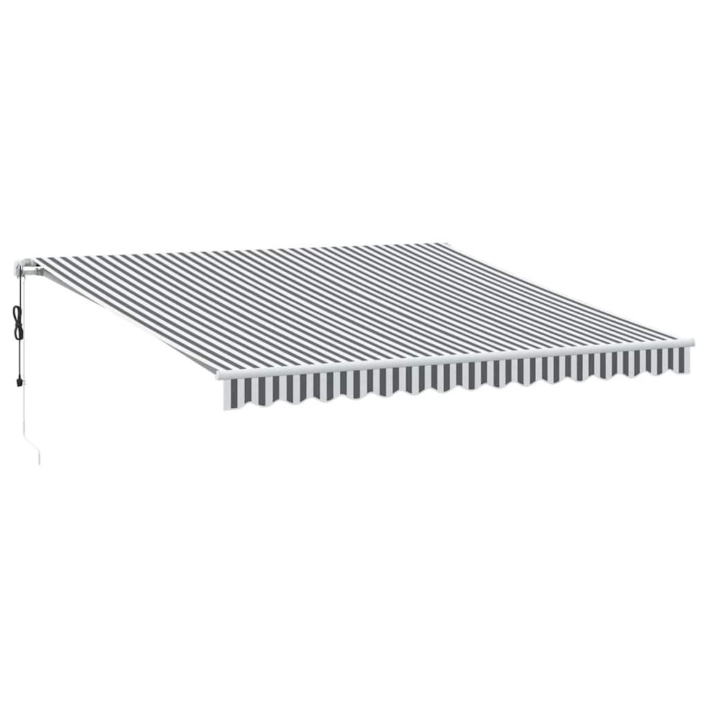 Copertină Retractabilă Automat, Antracit/Alb, 400X300 Cm