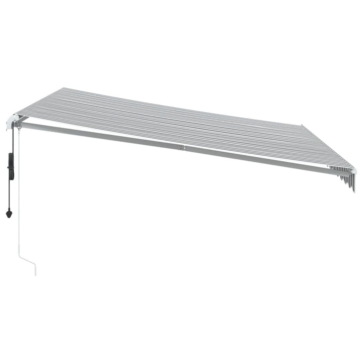 Copertină Retractabilă Automat, Antracit/Alb, 400X300 Cm