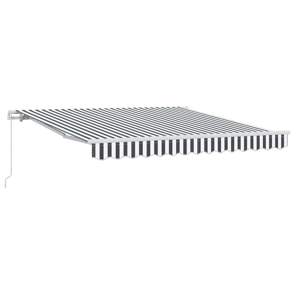 Copertină Retractabilă Manual, Antracit/Alb, 300X250 Cm