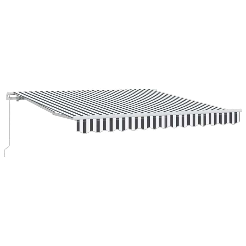 Copertină Retractabilă Manual, Antracit/Alb, 300X250 Cm