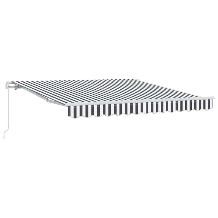 Copertină Retractabilă Manual, Antracit/Alb, 300X250 Cm