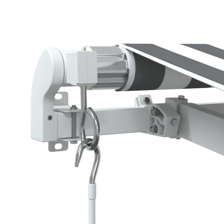 Copertină Retractabilă Manual, Antracit/Alb, 300X250 Cm