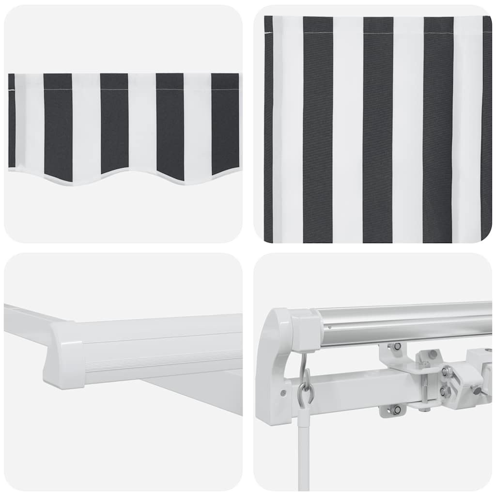 Copertină Retractabilă Manual, Antracit/Alb, 300X250 Cm