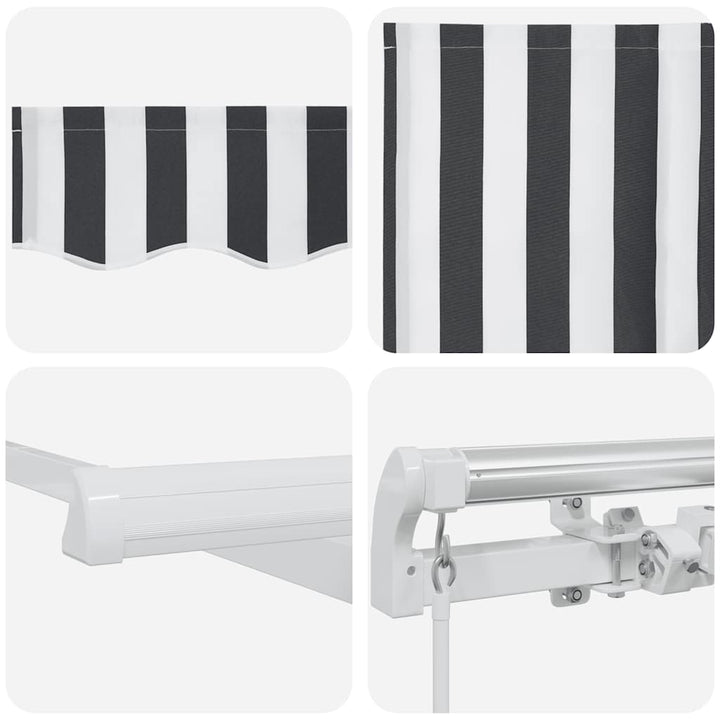 Copertină Retractabilă Manual, Antracit/Alb, 300X250 Cm