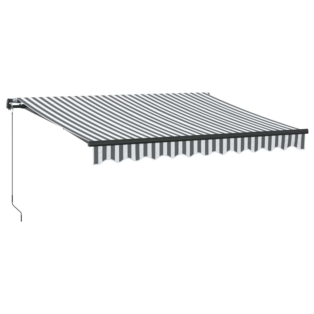 Copertină Retractabilă Manual Cu Led, Antracit/Alb, 300X250 Cm