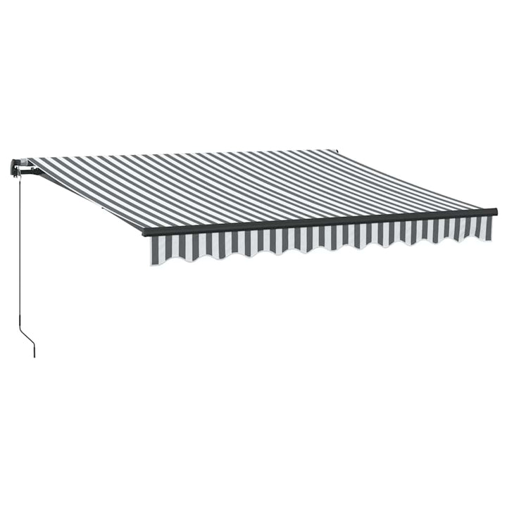 Copertină Retractabilă Manual Cu Led, Antracit/Alb, 300X250 Cm