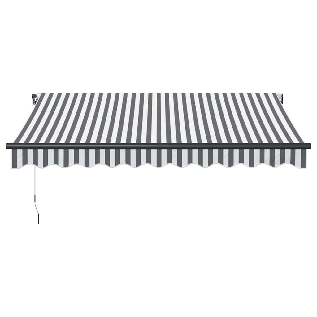 Copertină Retractabilă Manual Cu Led, Antracit/Alb, 300X250 Cm