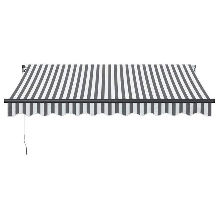 Copertină Retractabilă Manual Cu Led, Antracit/Alb, 300X250 Cm