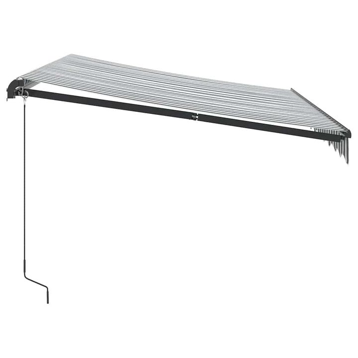 Copertină Retractabilă Manual Cu Led, Antracit/Alb, 300X250 Cm