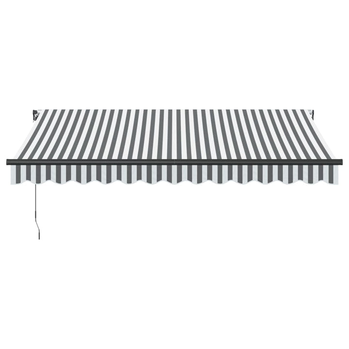 Copertină Retractabilă Manual Cu Led, Antracit/Alb, 350X250 Cm