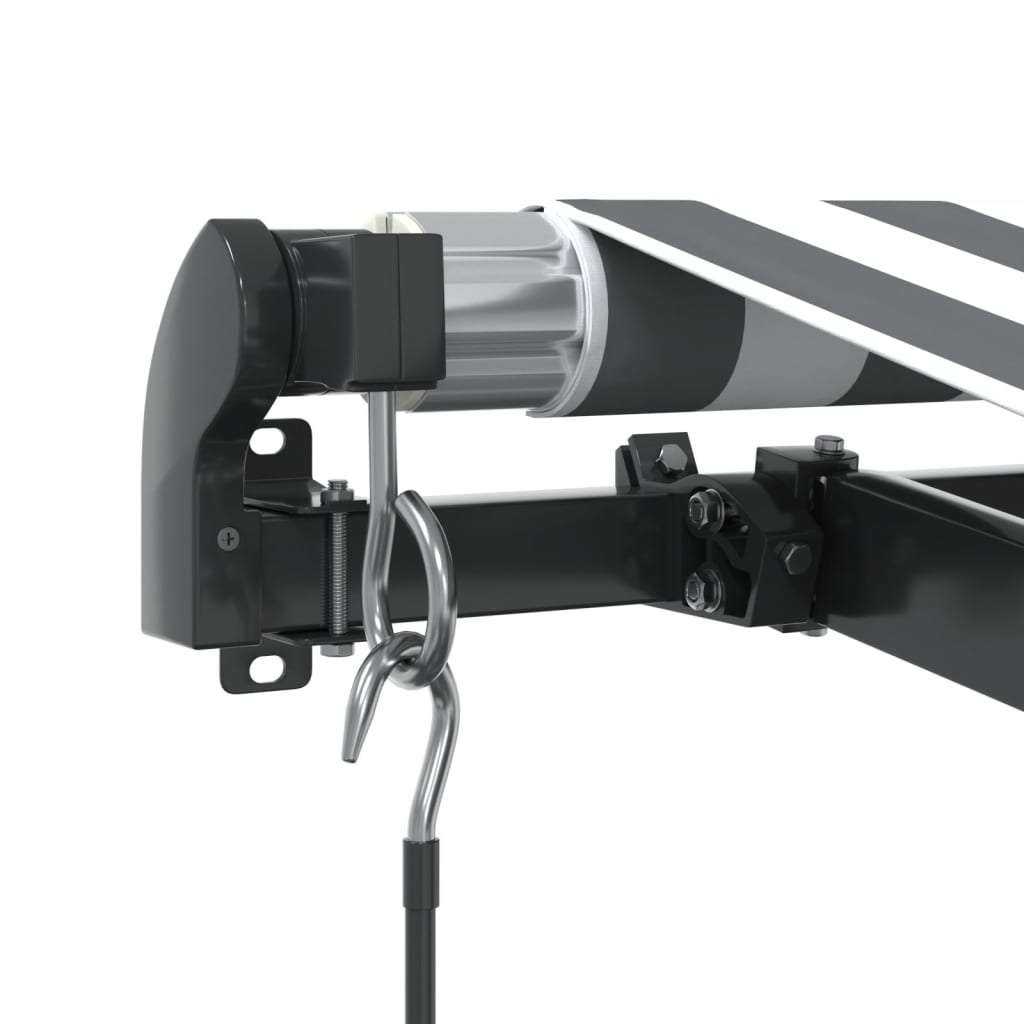 Copertină Retractabilă Manual Cu Led, Antracit/Alb, 350X250 Cm