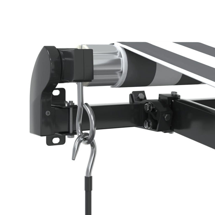 Copertină Retractabilă Manual Cu Led, Antracit/Alb, 350X250 Cm