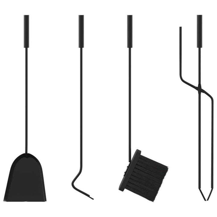Set De Unelte Pentru Șemineu, 5 Piese, 23X15X66 Cm, Oțel