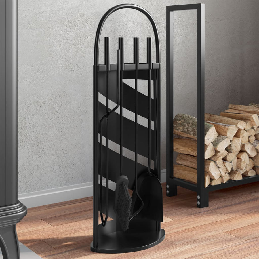 Set De Unelte Pentru Șemineu, 5 Piese, 23X15X66 Cm, Oțel