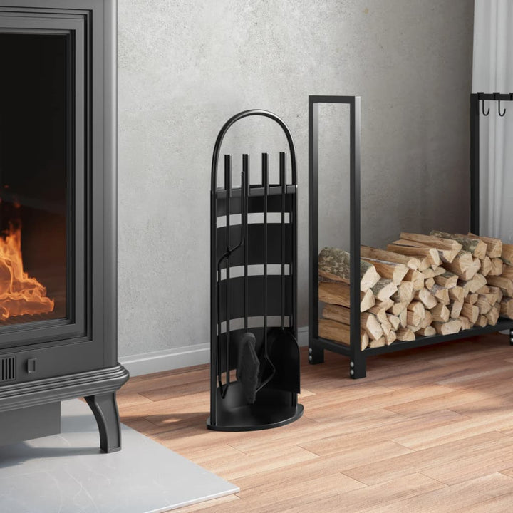 Set De Unelte Pentru Șemineu, 5 Piese, 23X15X66 Cm, Oțel