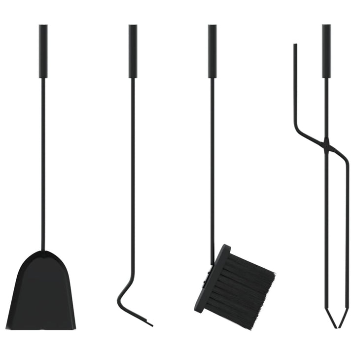 Set De Unelte Pentru Șemineu, 5 Piese, 23X15X66 Cm, Oțel