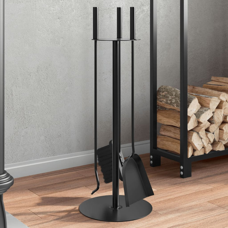 Set De Unelte Pentru Șemineu, 4 Piese, 22X59 Cm, Oțel