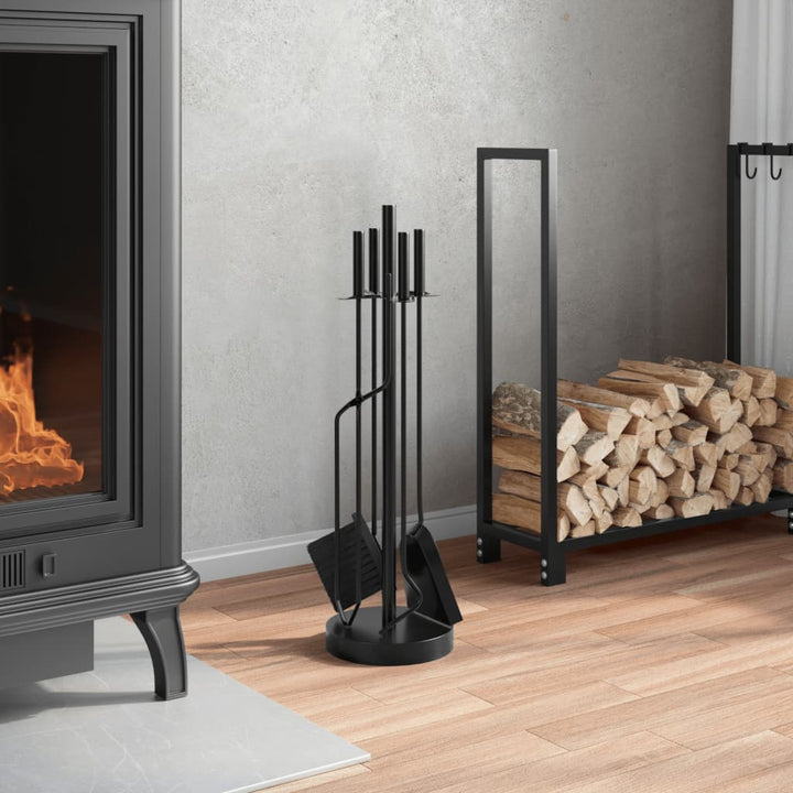 Set De Unelte Pentru Șemineu, 5 Piese, 18X66 Cm, Oțel