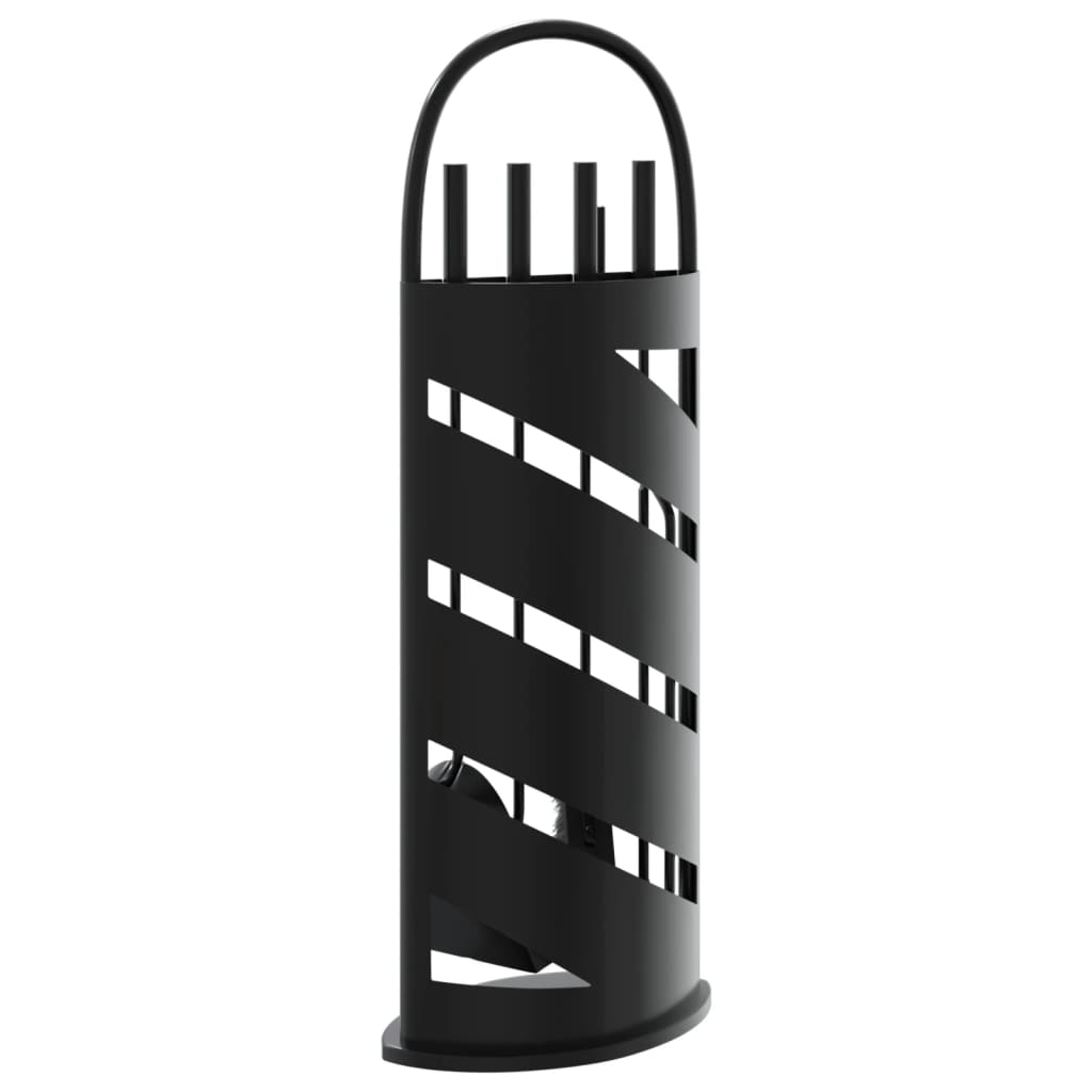 Set De Unelte Pentru Șemineu, 5 Piese, 23X15X66 Cm, Oțel
