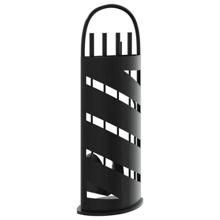 Set De Unelte Pentru Șemineu, 5 Piese, 23X15X66 Cm, Oțel