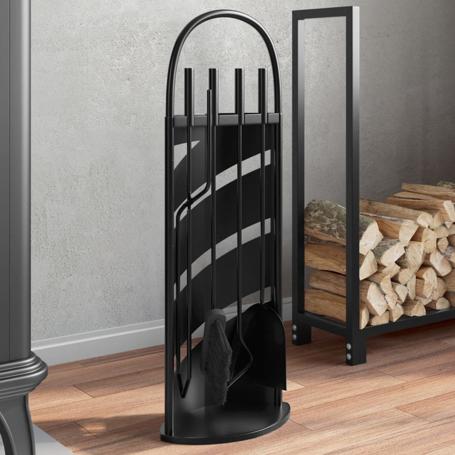 Set De Unelte Pentru Șemineu, 5 Piese, 23X15X66 Cm, Oțel